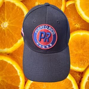 NWT DF Puerto Rico Hook and Loop Adjustable Baseball Hat Cap Side Flag